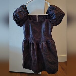 Art Class Girls M medium 8 Floral Dress Hand Dyed With Black RIT Dye Gothic